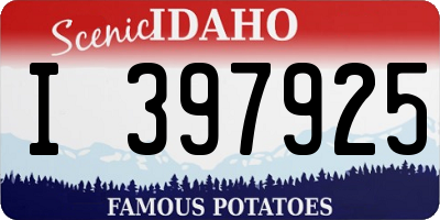 ID license plate I397925