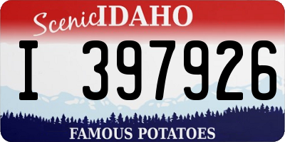 ID license plate I397926