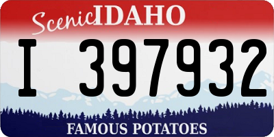 ID license plate I397932