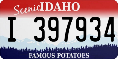 ID license plate I397934
