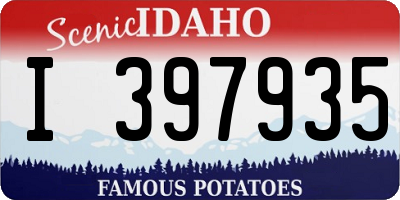 ID license plate I397935