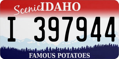 ID license plate I397944
