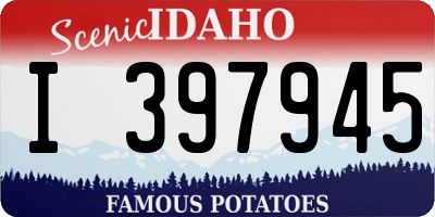 ID license plate I397945