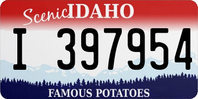 ID license plate I397954