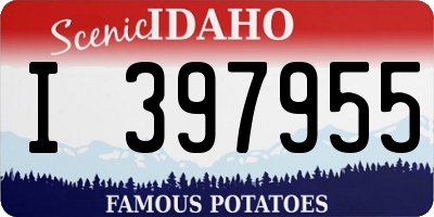 ID license plate I397955