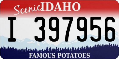 ID license plate I397956