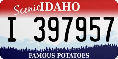 ID license plate I397957
