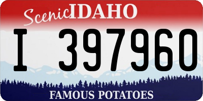 ID license plate I397960
