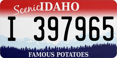ID license plate I397965