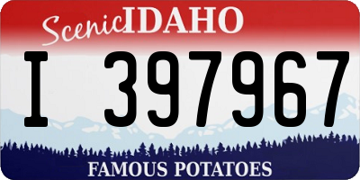 ID license plate I397967