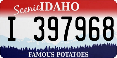 ID license plate I397968