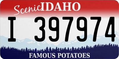 ID license plate I397974