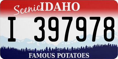 ID license plate I397978