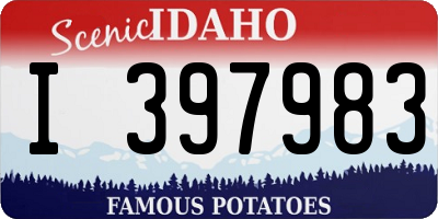 ID license plate I397983