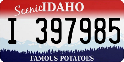 ID license plate I397985