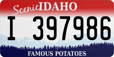 ID license plate I397986