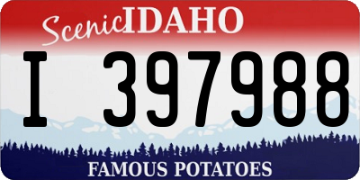 ID license plate I397988