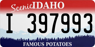 ID license plate I397993