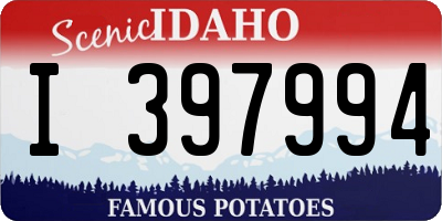 ID license plate I397994