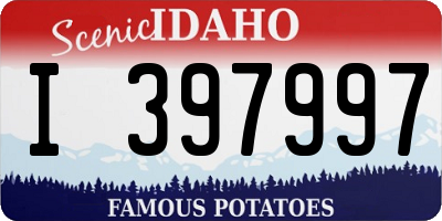 ID license plate I397997