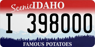 ID license plate I398000