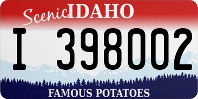 ID license plate I398002