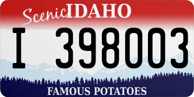 ID license plate I398003