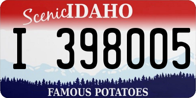 ID license plate I398005