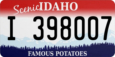 ID license plate I398007