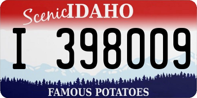 ID license plate I398009