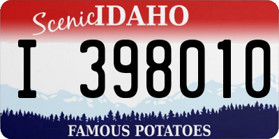 ID license plate I398010