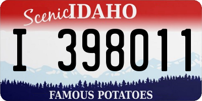 ID license plate I398011