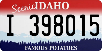 ID license plate I398015