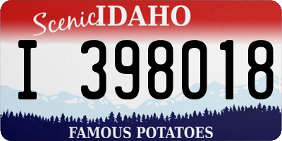 ID license plate I398018