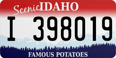 ID license plate I398019