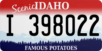 ID license plate I398022