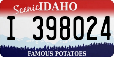 ID license plate I398024