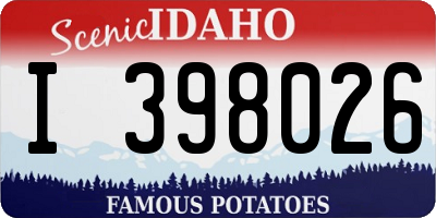 ID license plate I398026