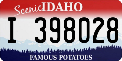 ID license plate I398028
