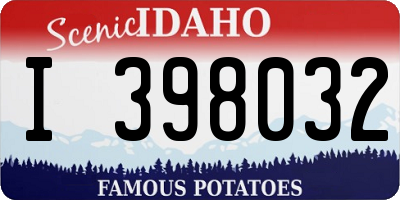 ID license plate I398032
