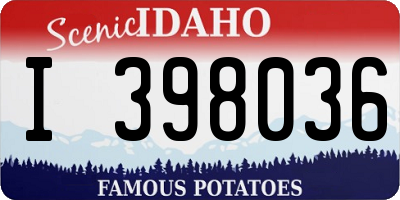 ID license plate I398036