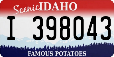 ID license plate I398043