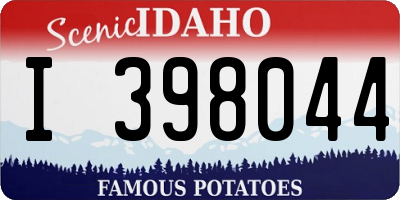ID license plate I398044