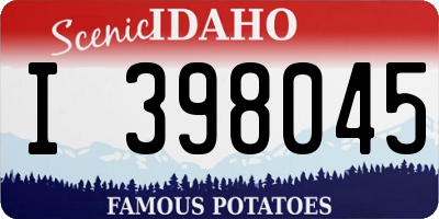 ID license plate I398045