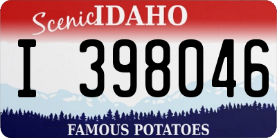 ID license plate I398046