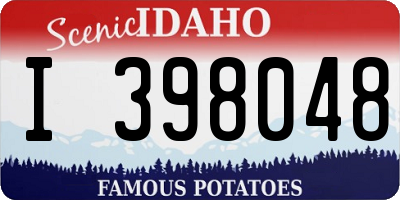 ID license plate I398048