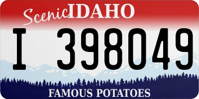 ID license plate I398049