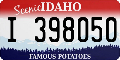 ID license plate I398050