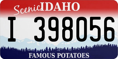 ID license plate I398056