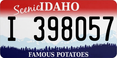 ID license plate I398057